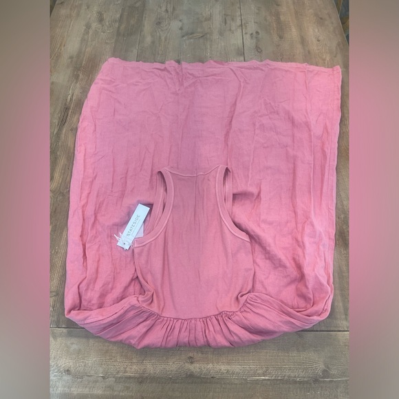 NWT Anthropologie Stateside A-line Crewneck Dress color pink size S - Picture 6 of 9